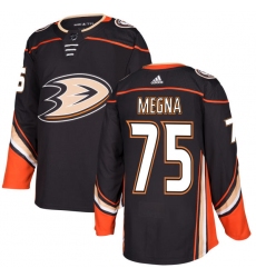 Youth Adidas Anaheim Ducks #75 Jaycob Megna Premier Black Home NHL Jersey
