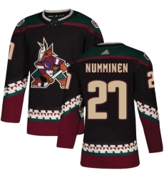 Youth Adidas Arizona Coyotes #27 Teppo Numminen Authentic Black Alternate NHL Jersey