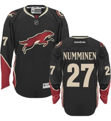 Youth Reebok Arizona Coyotes #27 Teppo Numminen Premier Black Third NHL Jersey