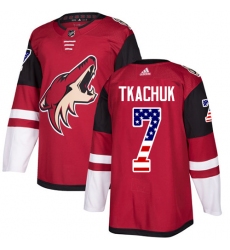 Youth Adidas Arizona Coyotes #7 Keith Tkachuk Authentic Red USA Flag Fashion NHL Jersey
