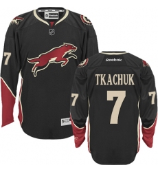 Youth Reebok Arizona Coyotes #7 Keith Tkachuk Premier Black Third NHL Jersey