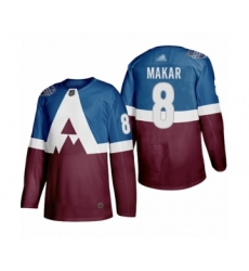 Women's Colorado Avalanche #8 Cale Makar Authentic Burgundy Blue 2020 Stadium Series Hockey Jersey