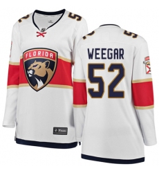 Women's Florida Panthers #52 MacKenzie Weegar Authentic White Away Fanatics Branded Breakaway NHL Jersey