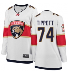 Women's Florida Panthers #74 Owen Tippett Authentic White Away Fanatics Branded Breakaway NHL Jersey