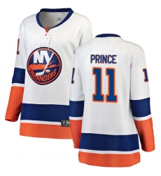 Women's New York Islanders #11 Shane Prince Fanatics Branded White Away Breakaway NHL Jersey