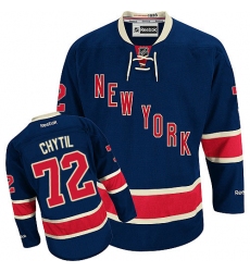 Women's Reebok New York Rangers #72 Filip Chytil Authentic Navy Blue Third NHL Jersey