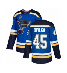 Youth St. Louis Blues #45 Luke Opilka Authentic Royal Blue Home 2019 Stanley Cup Final Bound Hockey Jersey