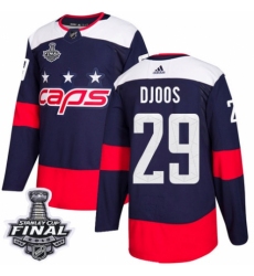 Men's Adidas Washington Capitals #29 Christian Djoos Authentic Navy Blue 2018 Stadium Series 2018 Stanley Cup Final NHL Jersey