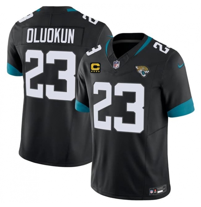 Men's Jacksonville Jaguars #23 Foyesade Oluokun Black 2026 F.U.S.E. 4-Star C Vapor Limited Football Stitched Jersey