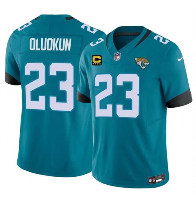 Men's Jacksonville Jaguars #23 Foyesade Oluokun Teal 2026 F.U.S.E. 4-Star C Vapor Limited Football Stitched Jersey