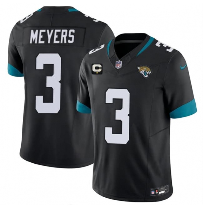 Men's Jacksonville Jaguars #3 Jakobi Meyers Black 2026 F.U.S.E. 1-Star C Vapor Limited Football Stitched Jersey