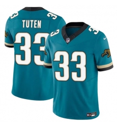Men's Jacksonville Jaguars #33 Bhayshul Tuten Teal 2024 F.U.S.E. Prowler Throwback Vapor Limited Football Stitched Jersey