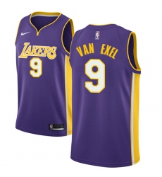 Women's Nike Los Angeles Lakers #9 Nick Van Exel Swingman Purple NBA Jersey - Statement Edition