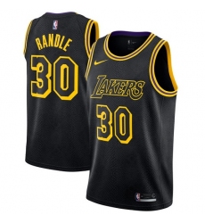 Youth Nike Los Angeles Lakers #30 Julius Randle Swingman Black NBA Jersey - City Edition