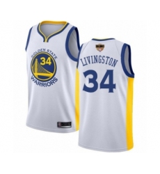 Women's Golden State Warriors #34 Shaun Livingston Swingman White 2019 Basketball Finals Bound Basketball Jersey - Association Edition