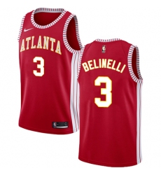 Youth Nike Atlanta Hawks #3 Marco Belinelli Swingman Red NBA Jersey Statement Edition