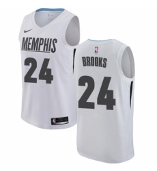 Men's Nike Memphis Grizzlies #24 Dillon Brooks Authentic White NBA Jersey - City Edition