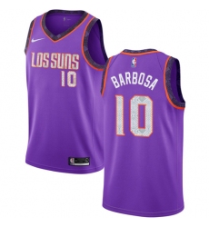 Youth Nike Phoenix Suns #10 Leandro Barbosa Swingman Purple NBA Jersey - 2018 19 City Edition