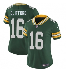Women's Green Bay Packers #16 Sean Clifford Green 2025 Vapor Untouchable Limited Football Stitched Jersey(Run Small)