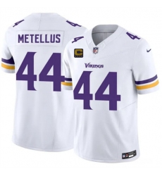 Men's Minnesota Vikings #44 Josh Metellus White 2026 F.U.S.E. 4-Star C Vapor Untouchable Limited Football Stitched Jersey