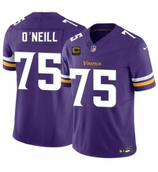 Men's Minnesota Vikings #75 Brian O'Neill Purple 2026 F.U.S.E. 4-Star C Vapor Untouchable Limited Football Stitched Jersey