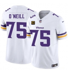 Men's Minnesota Vikings #75 Brian O'Neill White 2026 F.U.S.E. 4-Star C Vapor Untouchable Limited Football Stitched Jersey