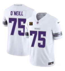 Men's Minnesota Vikings #75 Brian O'Neill White 2026 F.U.S.E. 4-Star C Winter Warrior Limited Football Stitched Jersey