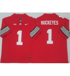 Men's Ohio State Buckeyes #1 Buckeyes Red 2025 F.U.S.E. Limited Stitched Jersey