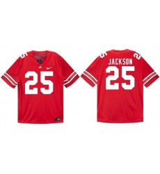 Men's Ohio State Buckeyes #25 Bo Jackson Red Stitched Football Jersey