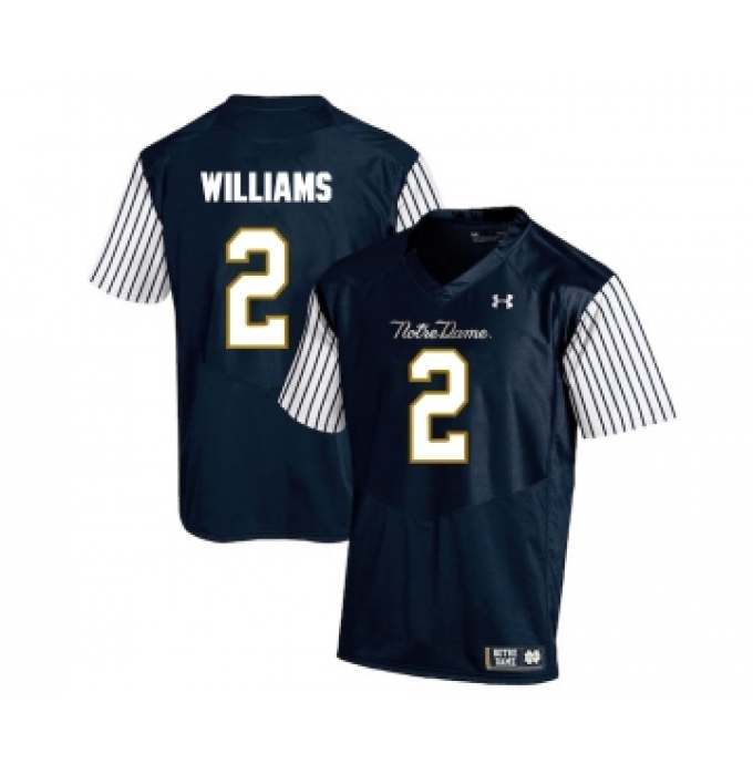Notre Dame Fighting Irish 2 Dexter Williams Navy College Football Jersey