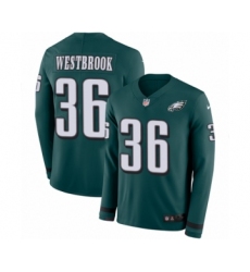 Youth Nike Philadelphia Eagles #36 Brian Westbrook Limited Green Therma Long Sleeve NFL Jersey