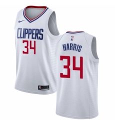 Men's Nike Los Angeles Clippers #34 Tobias Harris Swingman White NBA Jersey - Association Edition