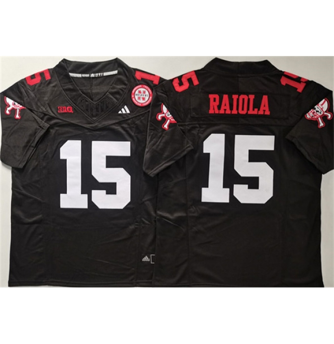 Men's Nebraska Cornhuskers #15 Dylan Raiola Black F.U.S.E. With Vapor Limited Stitched Jersey