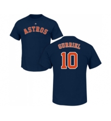 MLB Nike Houston Astros #10 Yuli Gurriel Navy Blue Name & Number T-Shirt