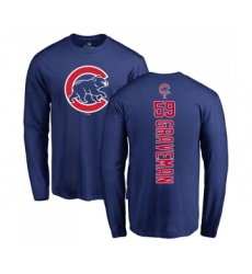 Baseball Chicago Cubs #59 Kendall Graveman Royal Blue Backer Long Sleeve T-Shirt