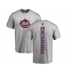 Baseball New York Mets #25 Adeiny Hechavarria Ash Backer T-Shirt