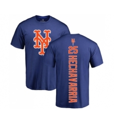Baseball New York Mets #25 Adeiny Hechavarria Royal Blue Backer T-Shirt