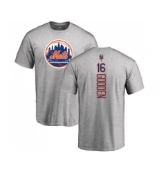 MLB Nike New York Mets #16 Dwight Gooden Ash Backer T-Shirt