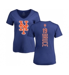MLB Women's Nike New York Mets #19 Jay Bruce Royal Blue Backer T-Shirt