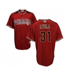 Men's Arizona Diamondbacks #31 Alex Avila Replica Red Brick Alternate Cool Base Baseball Jersey