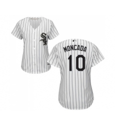 Women's Majestic Chicago White Sox #10 Yoan Moncada Authentic White Home Cool Base MLB Jerseys