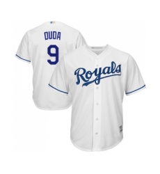 Youth Kansas City Royals #9 Lucas Duda Replica White Home Cool Base Baseball Jersey