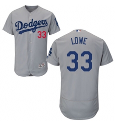 Men's Majestic Los Angeles Dodgers #33 Mark Lowe Gray Alternate Flex Base Authentic Collection MLB Jersey
