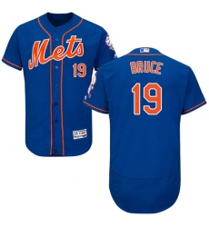 Men's Majestic New York Mets #19 Jay Bruce Royal Blue Alternate Flex Base Authentic Collection MLB Jersey