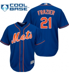Men's Majestic New York Mets #21 Todd Frazier Replica Royal Blue Alternate Home Cool Base MLB Jersey
