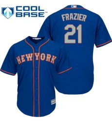 Youth Majestic New York Mets #21 Todd Frazier Authentic Royal Blue Alternate Road Cool Base MLB Jersey