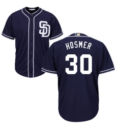 Men's Majestic San Diego Padres #30 Eric Hosmer Replica Navy Blue Alternate 1 Cool Base MLB Jersey