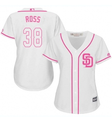 Women's Majestic San Diego Padres #38 Tyson Ross Replica White Fashion Cool Base MLB Jersey