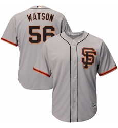 Youth Majestic San Francisco Giants #56 Tony Watson Authentic Grey Road 2 Cool Base MLB Jersey