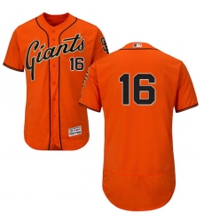 Men's Majestic San Francisco Giants #16 Austin Jackson Orange Alternate Flex Base Authentic Collection MLB Jersey